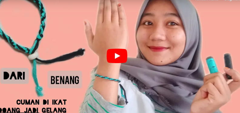 Membuat gelang dari benang jahit || DIY || #1